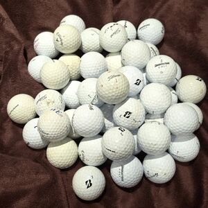 45 White Golf Balls. Fair to VG Condition. Titleist Bridgestone Callaway & more